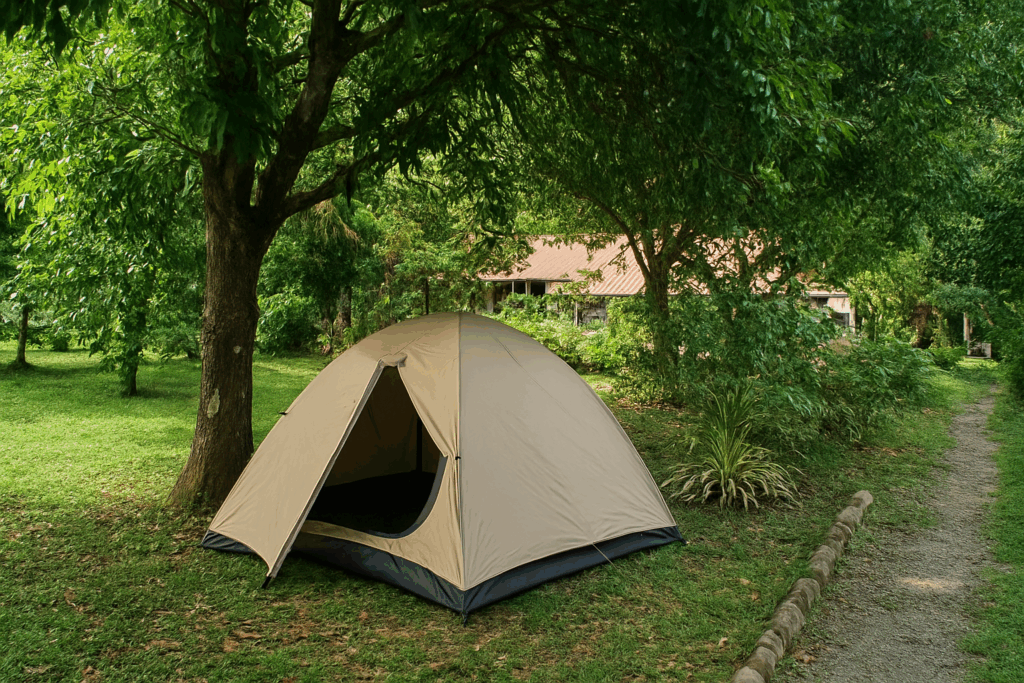 tent in garden