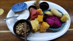 Yogurt, fruits, granola